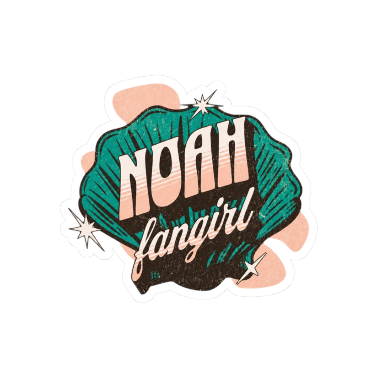 PLAVE PLLI Noah fangirl typography kpop | Morcaworks Sticker - alternate angle 3, merchandise